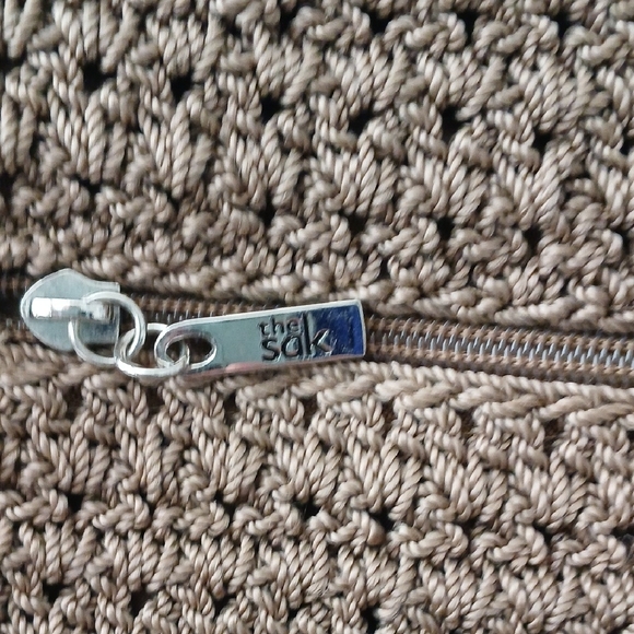 The SAK Brown Crochet Shoulder Bag - Picture 3 of 9